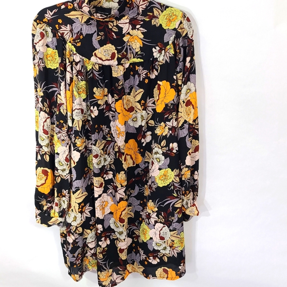 Who What Wear Women's Size Small Long Sleeve Floral Dress Colorful‎